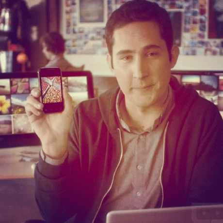 Systrom muestra una foto de la aplicación en su propio perfil en Instagram.