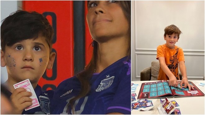 Leo Messi y las figuritas del Mundial que juntaban sus hijos