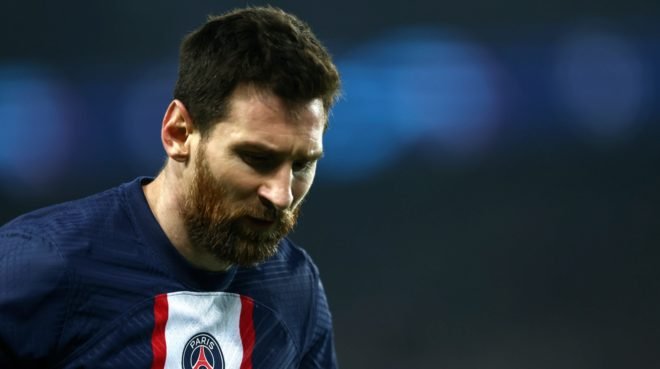 Messi, durante el partido ante el Bayern.
