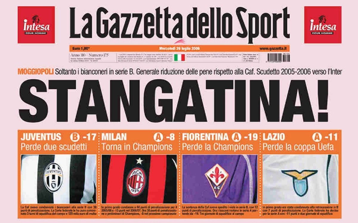 Portada de La Gazzetta dello Sport.