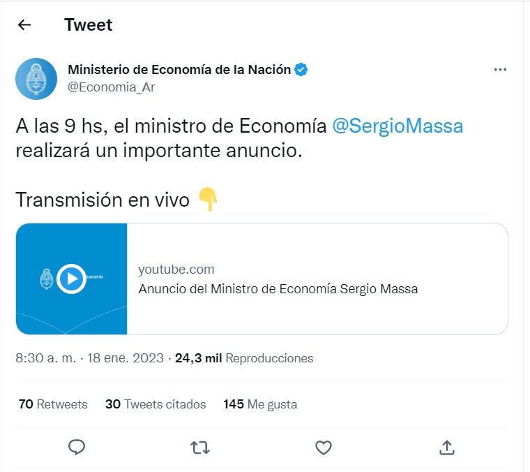 &nbsp;la cartera de Hacienda había sorprendido al mercado con el adelanto de que habría un anuncio que sorprendería al mercado