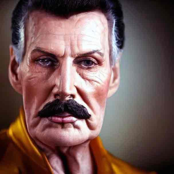 Freddie Mercury según Stable Diffusion.