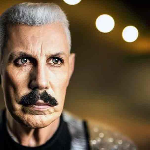 Freddie Mercury según Stable Diffusion.