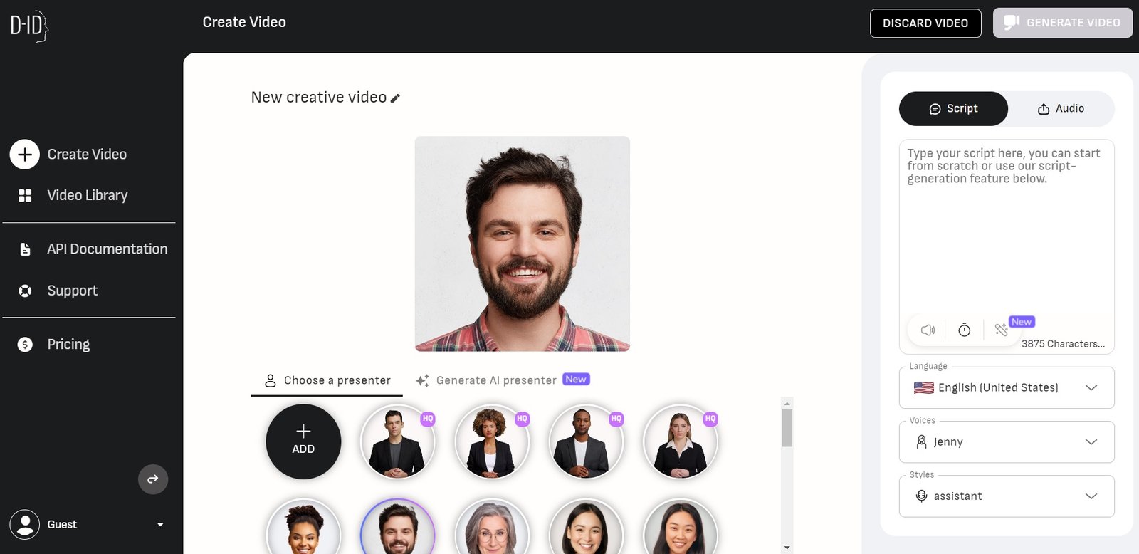 Con Studio D-ID