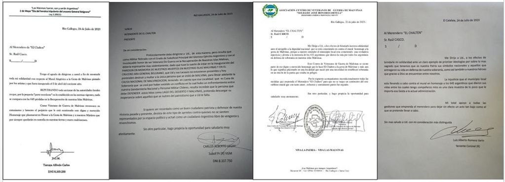 Cartas de apoyo al Centro Cultural Merendero El Chaltén.