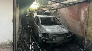 Vivienda quemada en La Falda