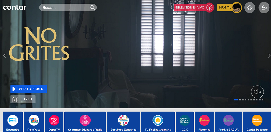 Cont.ar es una página para ver películas argentinas en forma gratuita, solo requiere registrarse