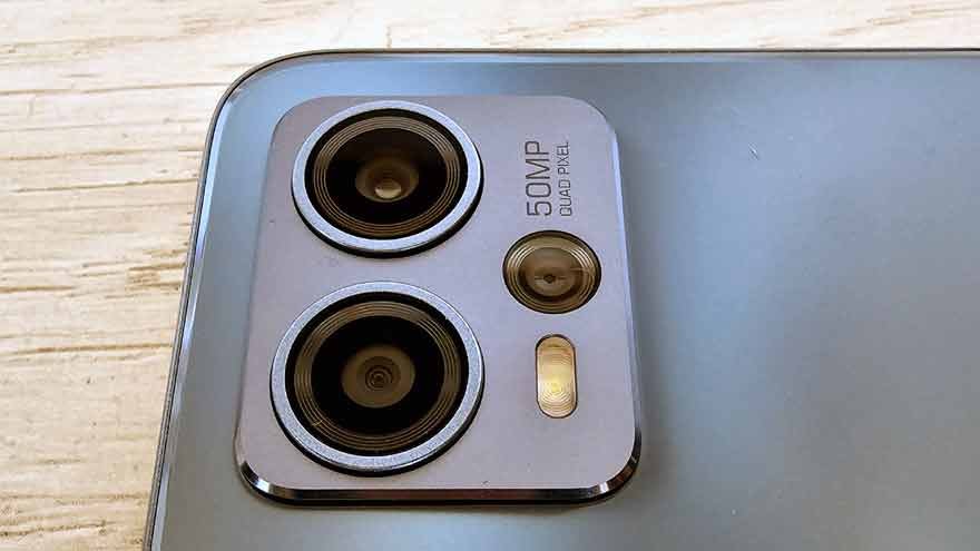Cámaras traseras del Motorola Moto G23.