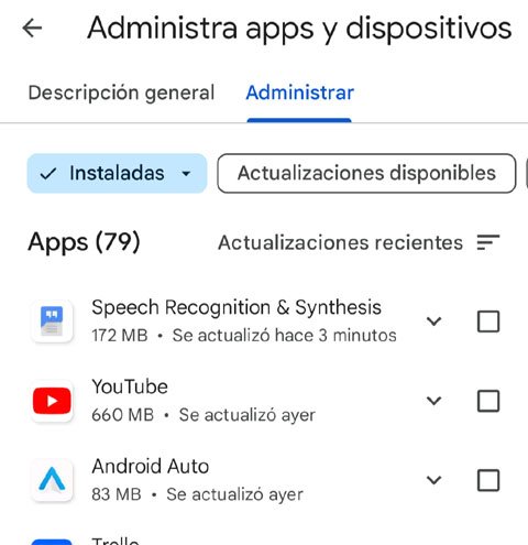 Podés ordenar tus aplicaciones por las menos utilizadas.