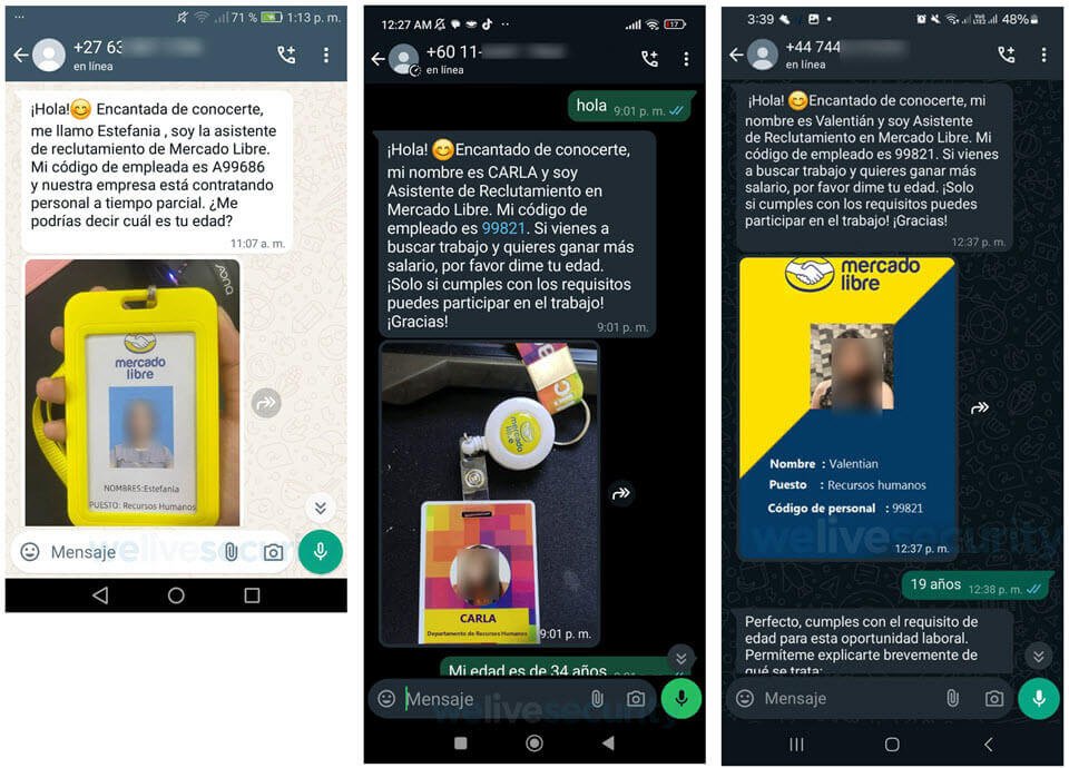 Ofertas falsas de empleo por WhatsApp