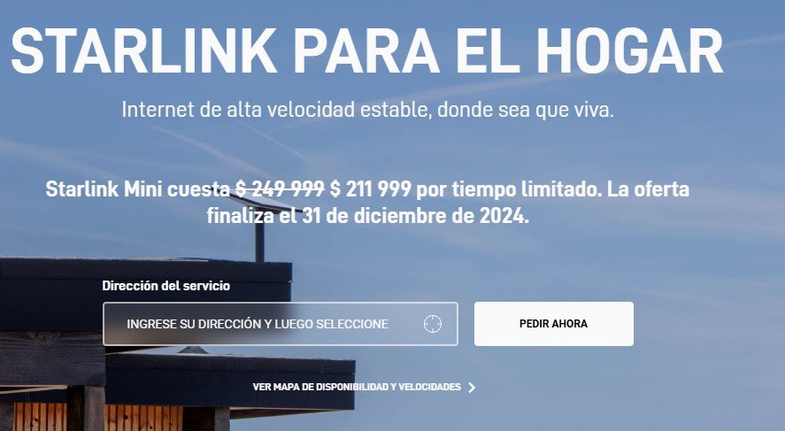 Starlink Mini bajó de precio y se vende a $211.999 en Argentina