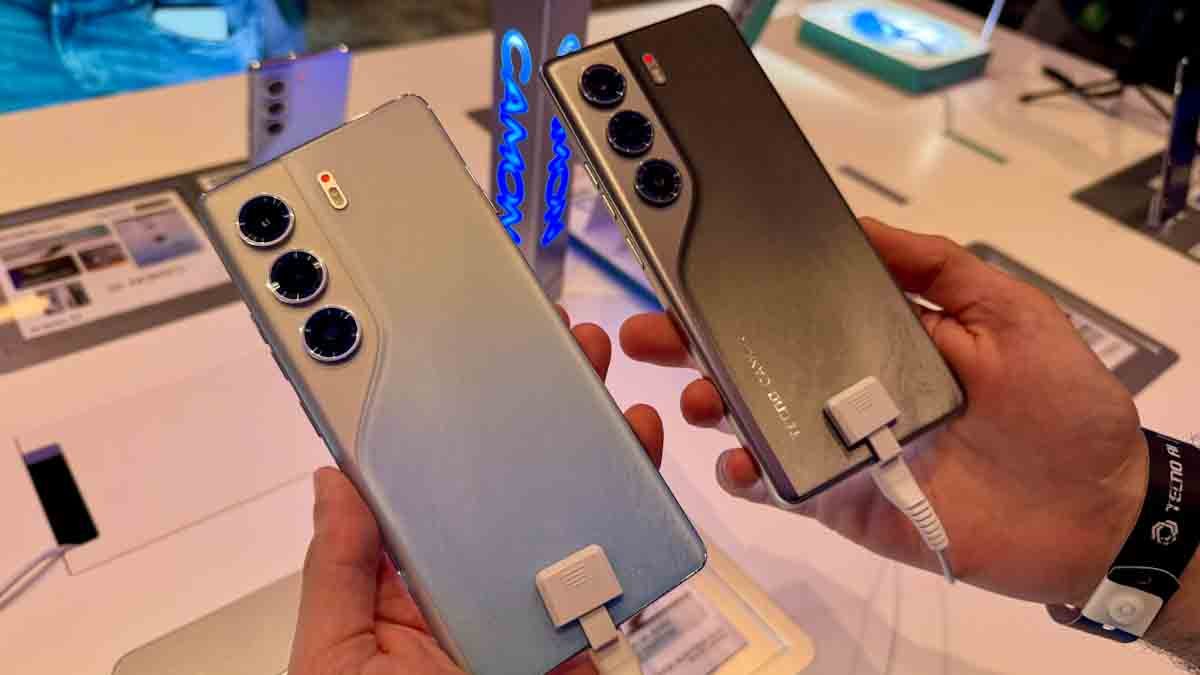 A la izquierda, el Camon 40 Pro 5G, y a la derecha el 40, ambos de Tecno.