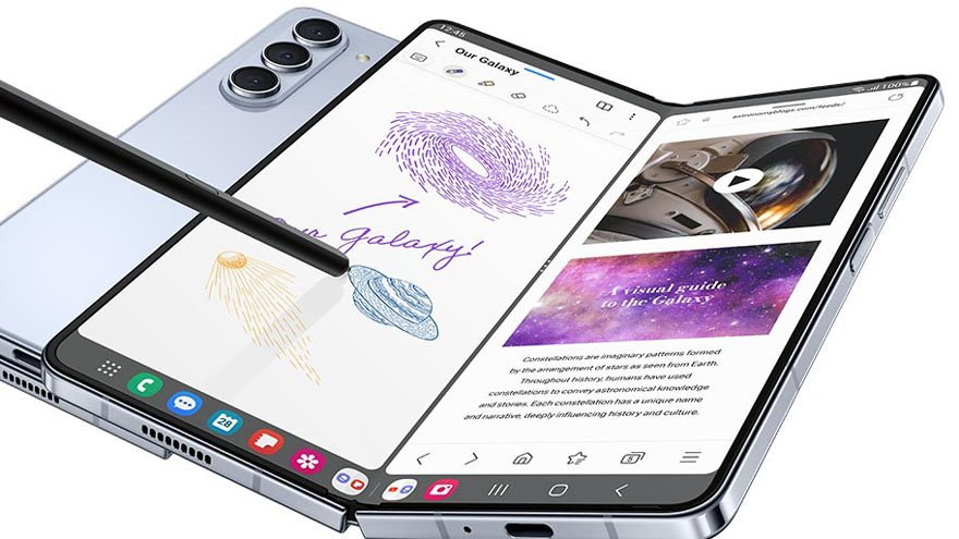 El Samsung Galaxy Z Fold 5 soporta lápiz óptico.