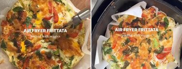 La receta de frittata súper fácil en freidora de aire, para un almuerzo o cena saludable