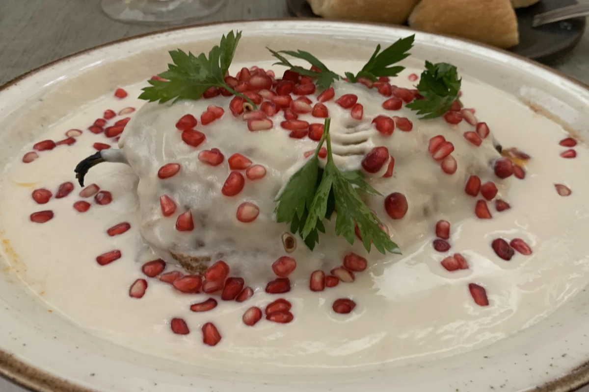 Chile en nogada en Puebla