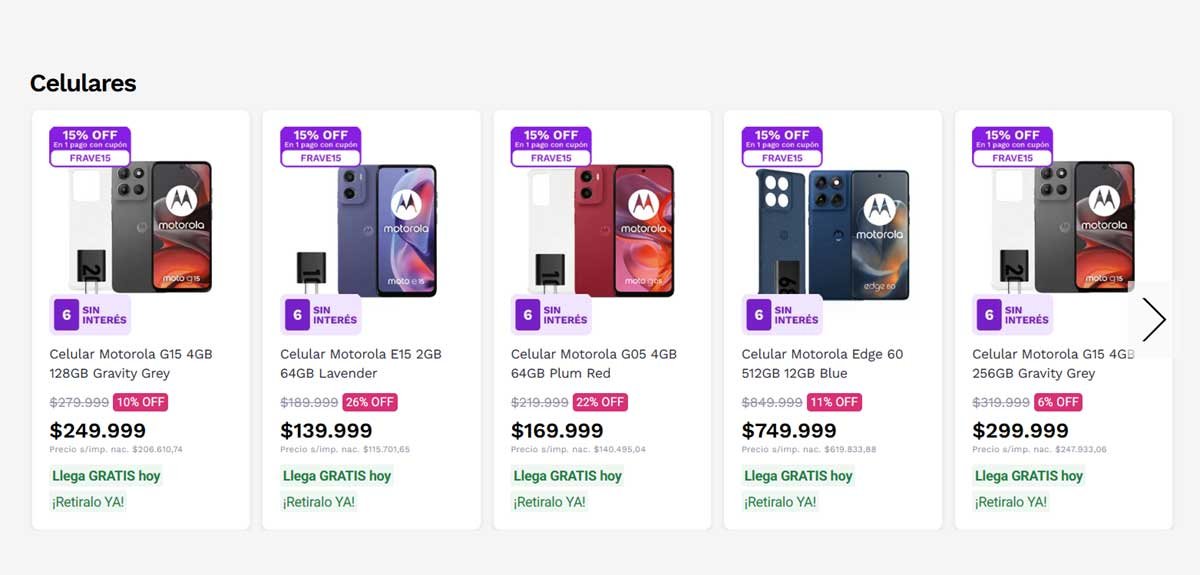 Los 5 celulares