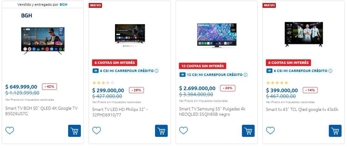 Algunas de las promociones en Carrefour, con descuentos que rondan el 30%