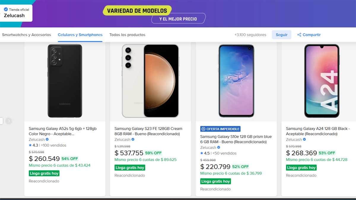 Celulares en oferta en Zelucash.