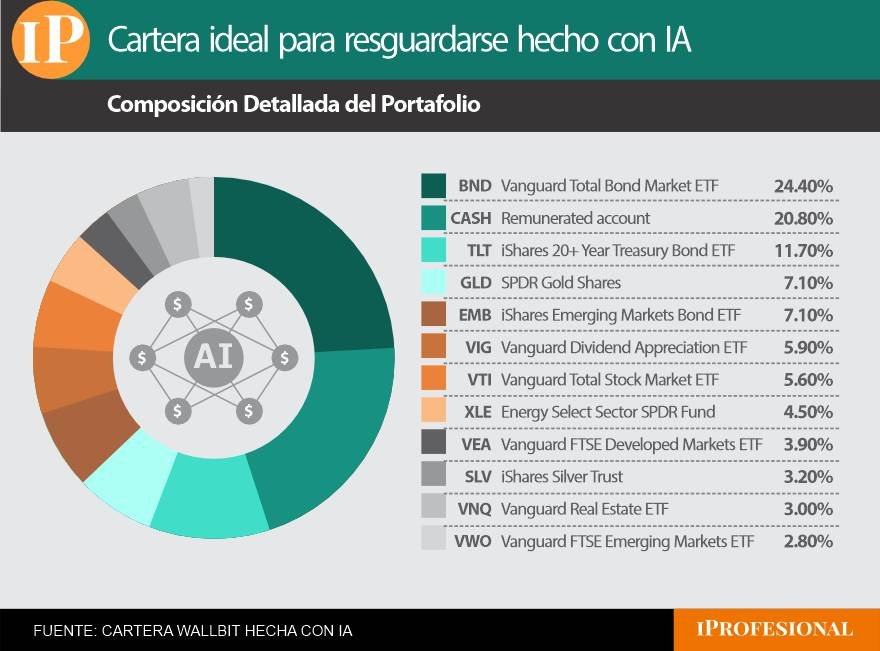 Cartera de inversión realizada con asistente de inteligencia artificial (IA) por banco de EE.UU.