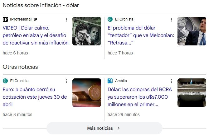 Las notas de iProfesional aparecerán como destacadas a la hora de buscar información