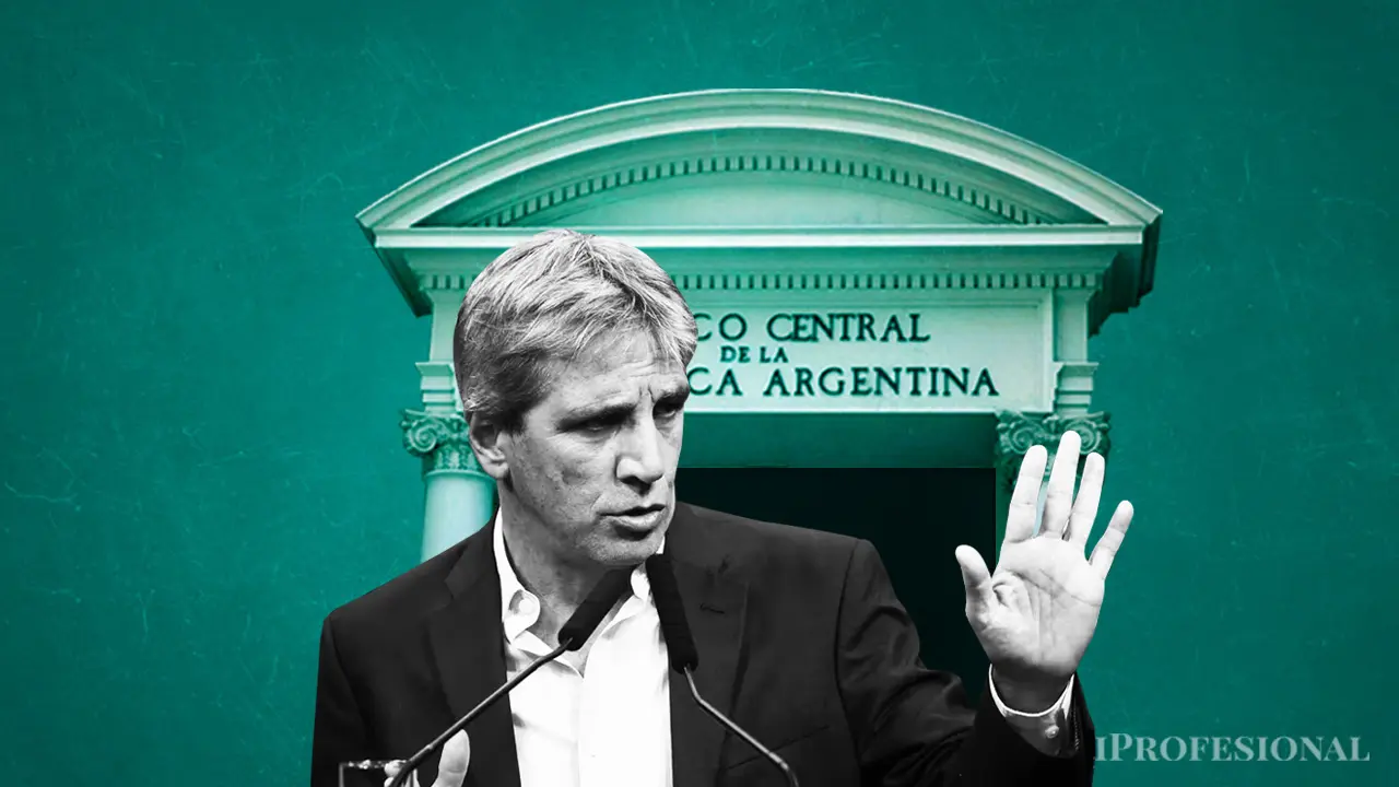Luis Caputo y la fachada del Banco Central