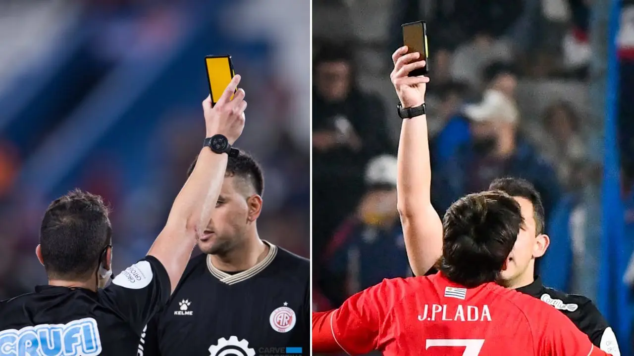 Uruguay estrenó las tarjetas virtuales para los árbitros de fútbol