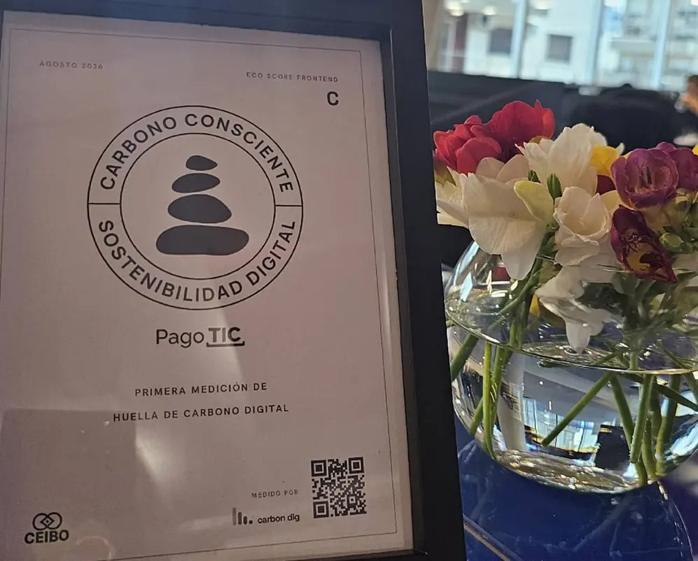 Pago TIC es la primera fintech del país en medir la huella de carbono de su plataforma digital.